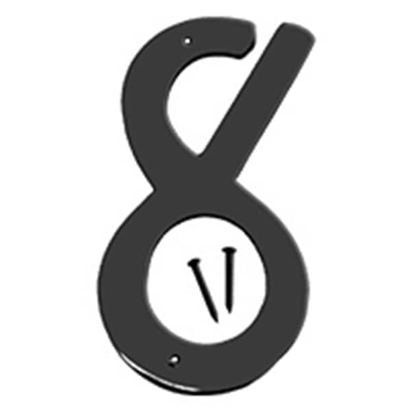 Hy-Ko 4 In Satin Black Finish Number 8, 5PK A31308 - main